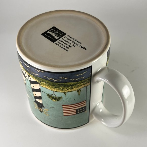 Vtg Coastal Breeze Lighthouse Coffee Tea Mug Cup 1998 Warren Kimble - Picture 7 of 13